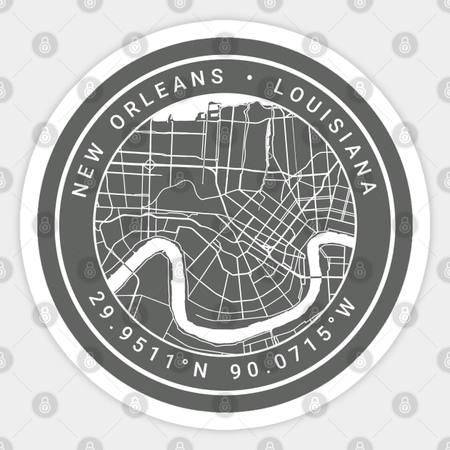 New Orleans Map Sticker by Ryan-Cox